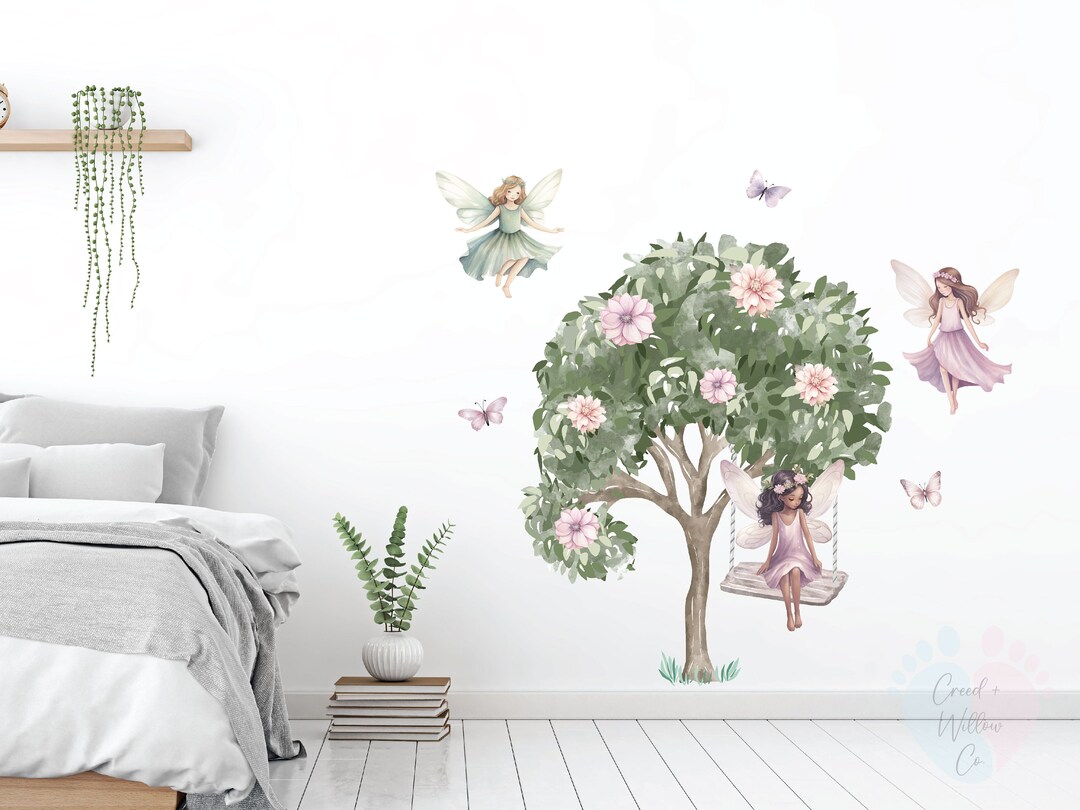 Fairy Girls Wall Stickers, Fairy Garden Wall Decals Etsy