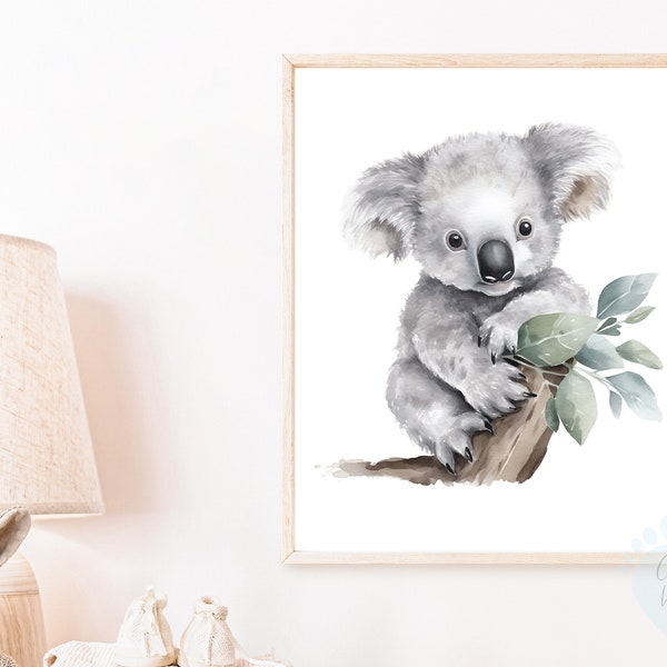 Koala Nursery Wall Art Print, Bush Babies Koala Print