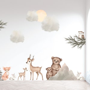 Woodland Wall Stickers, Kids Removable Woodland Decals