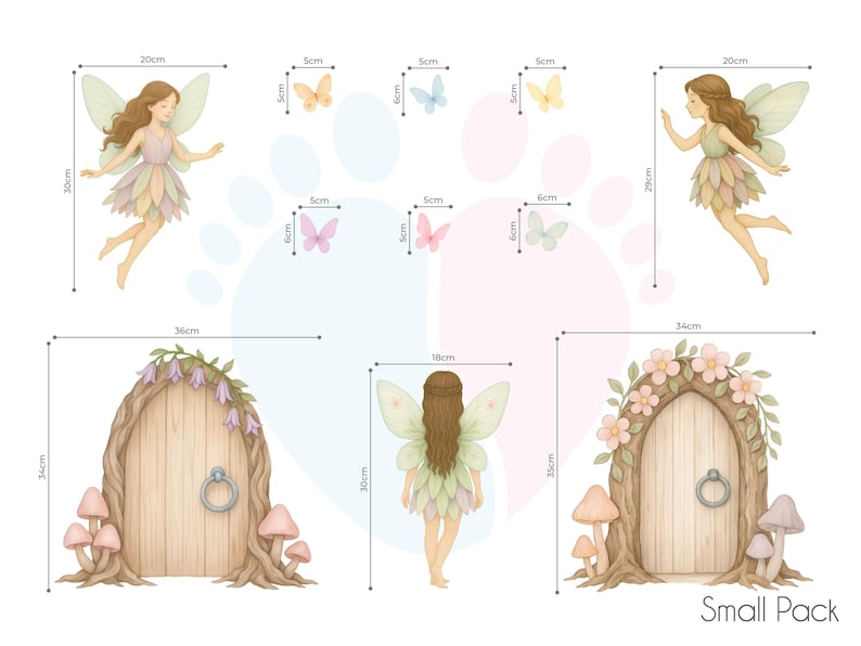 Fairy Door Wall Decal Set: Whimsical Nursery & Kids Room Decor - Etsy