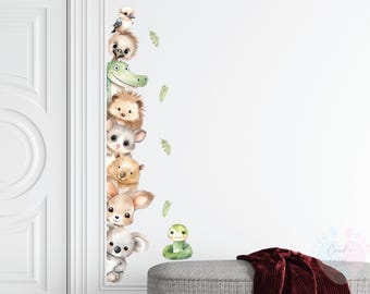 Australian Animal Peeking Wall Decals: Kids Room Decor