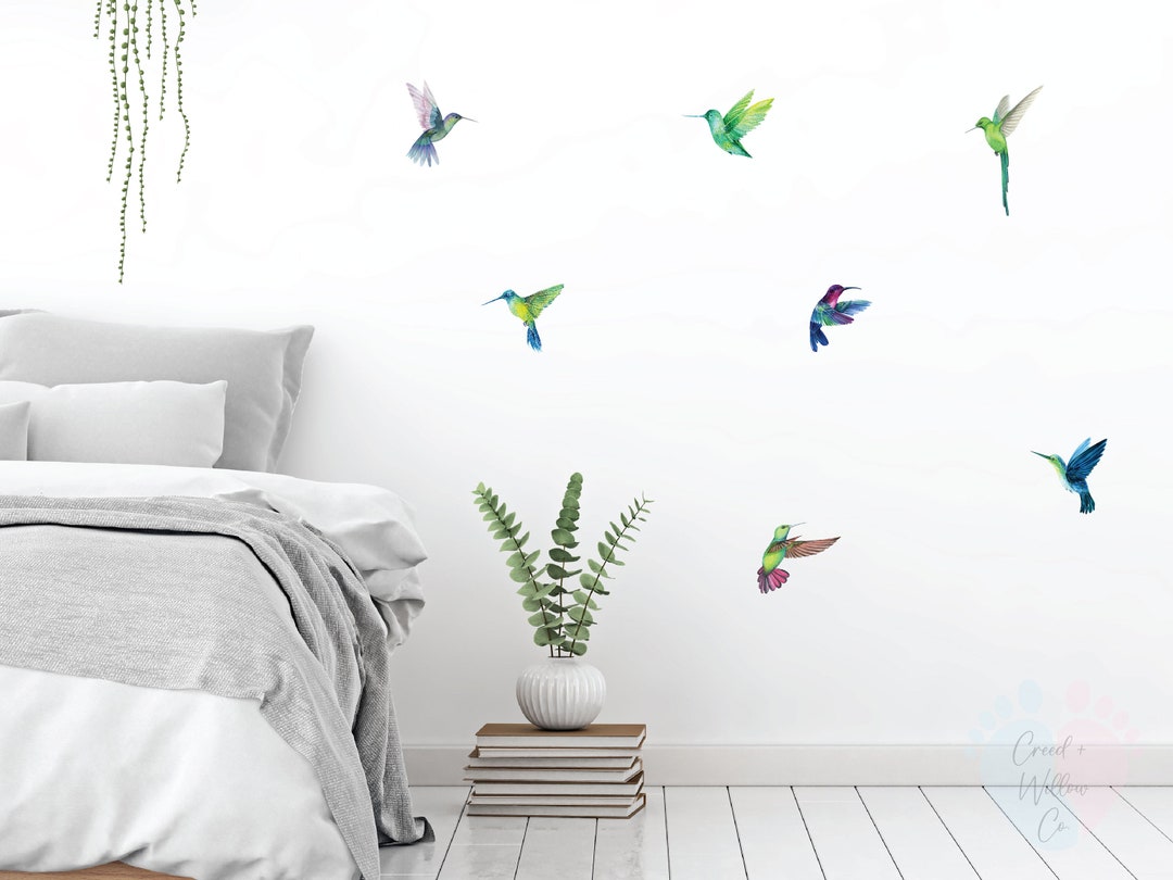 Fabric Bird Wall Decals, Humming Bird Decals - Etsy