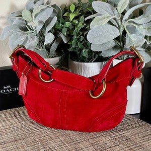 Small Red Suede Bag Red Suede Crossbody Bag Red Small Leather 