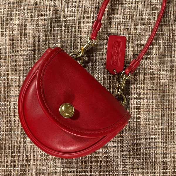 Vintage Coach Red Mini Belt Bag 9826