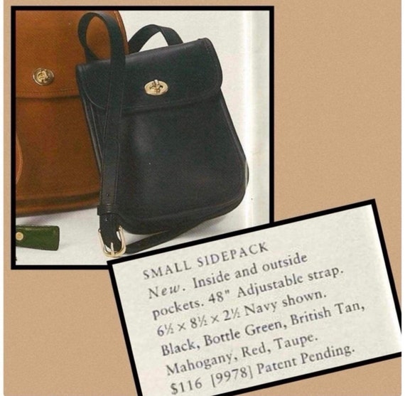 Vintage Coach Black Small Sidepack 9978 - image 10