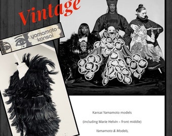 OOAK, RARE, Kansai Yamamoto, HauteCouture 70’s Vintage Glam Rock Feathered vest authentic