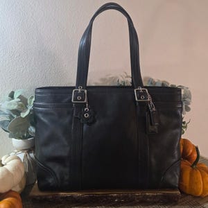 ヴィンテージ コーチ ブラック ハンプトン ラージ トートバッグ - Etsy
