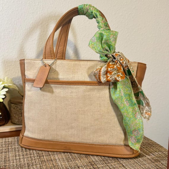 Vintage Coach Beige camel Canvas Bleecker Satchel 6121 Etsy Ireland