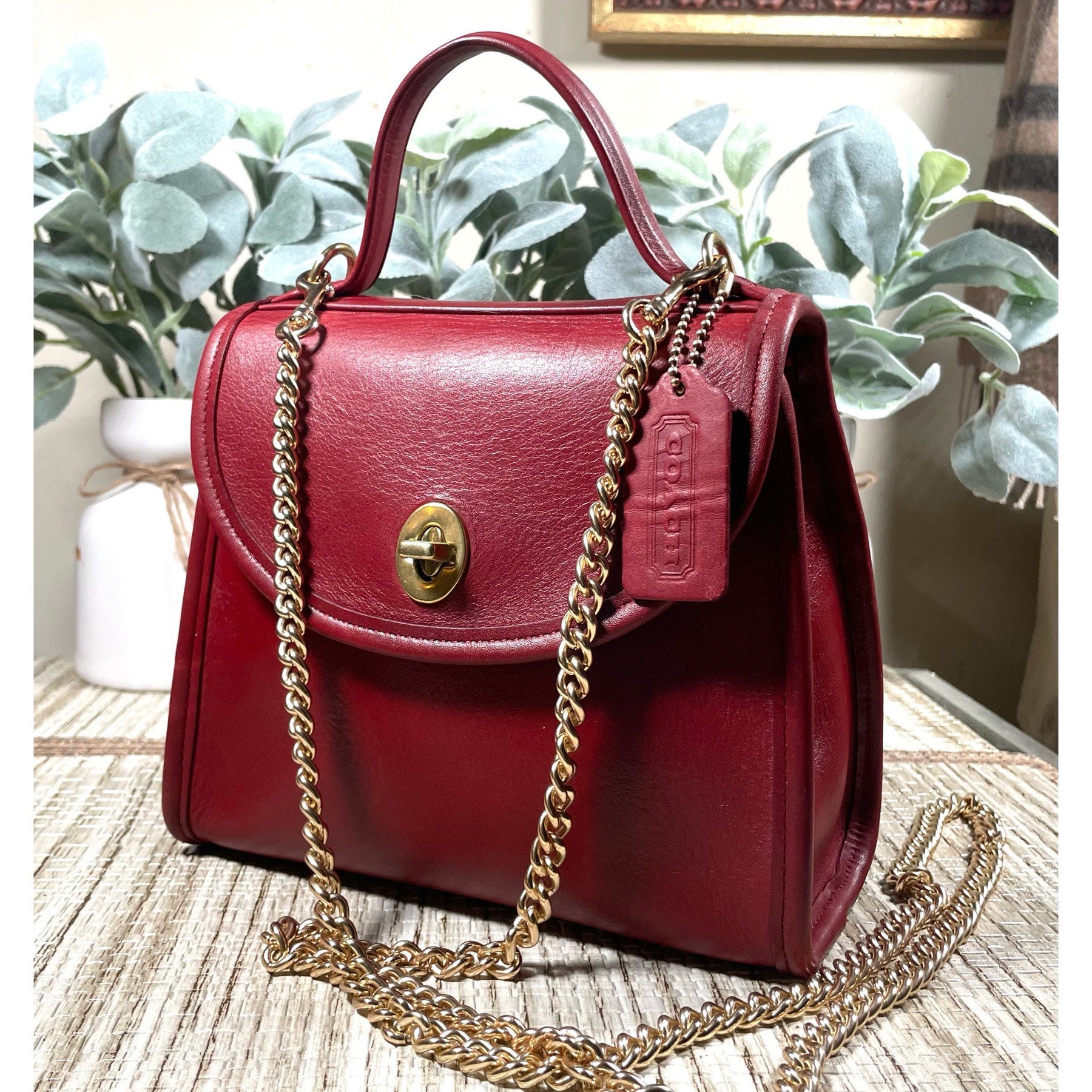 Vintage Coach Red Regina Bag 9983 Etsy India