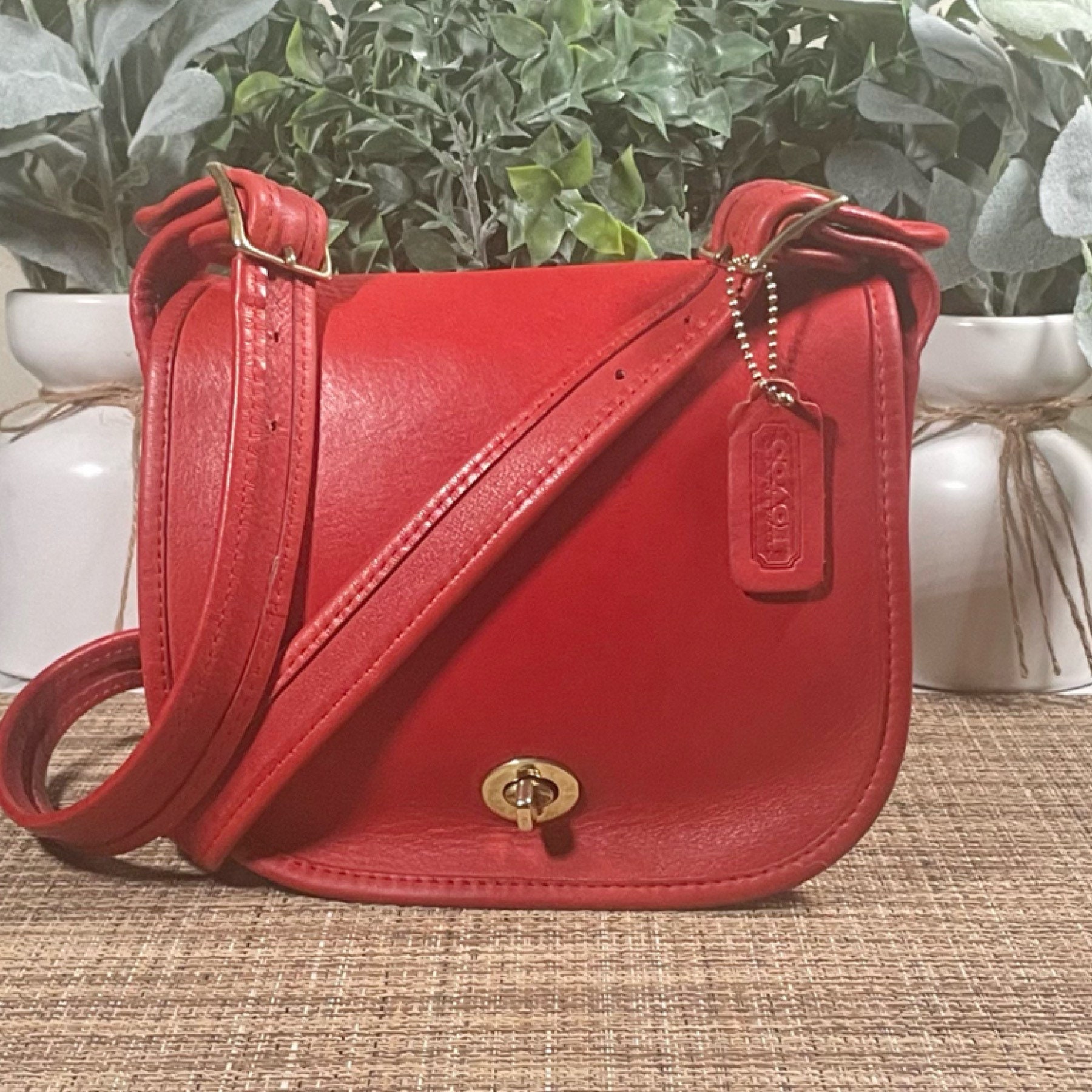 Vintage Coach NYC Red Small Shoulder Bag 9530 -  Hong Kong