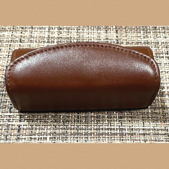 Vintage Coach Cocoa Lipstick Case with mirror Gem