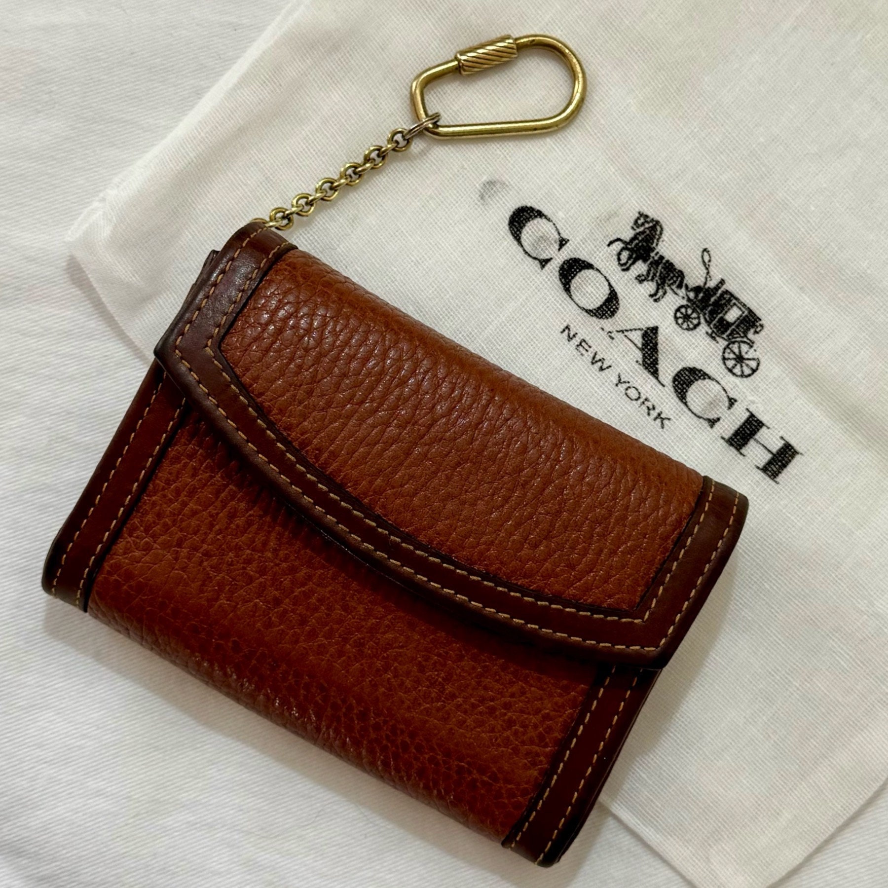 Vintage Coach Monogram Wristlet Pouch Bag Cosmetic Bag Wallet –  parisdiva.com