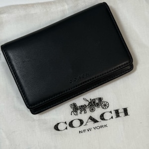 NWOT vintage Coach Portefeuille multifonctionnel Bedford noir 6994