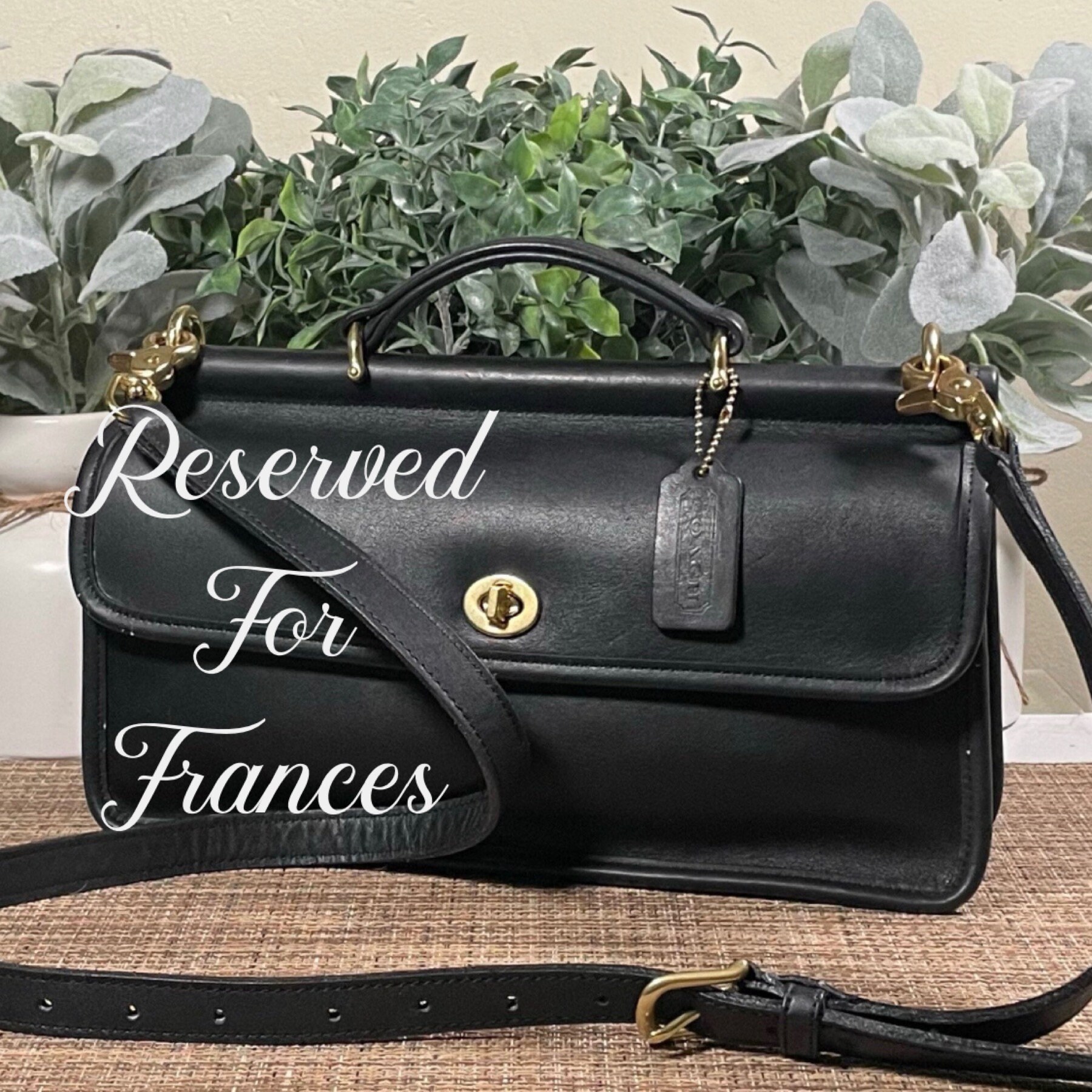 Vintage Coach Black/brass City Willis Bag 9153 - Etsy India