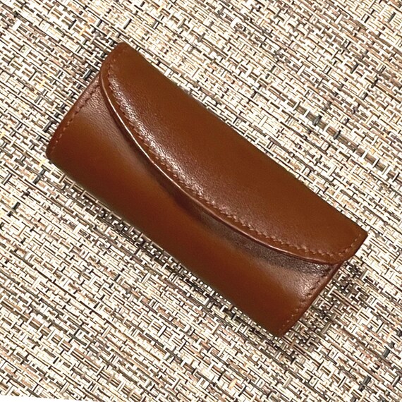 Vintage Coach Cocoa Lipstick Case with mirror Gem