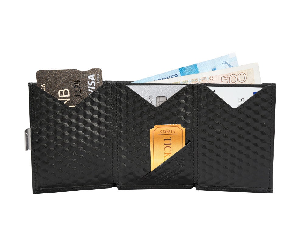 3/C FOLD WALLET BLACK ① 3/C FOLD WALLET BLACK ② Amazon.com: POKOFO Large RFID