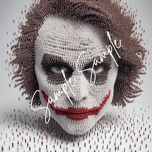 Digital Art Print - AI-Generated Joker Portrait - Dark and Mysterious Joker Artwork - High-Quality AI Illustration - Wall Decor