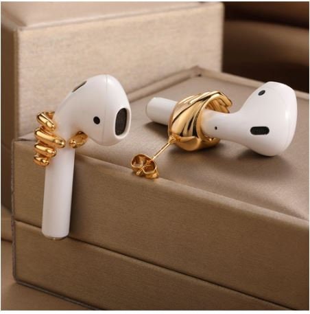 Amazoncom Airpod Earrings Anti Lost Earring Strap for Airpods Need Ear  Hole Anti Lost Strap for Airpods Pro Wireless Earhooks Earbuds Earphone  Holder Connector Compatible with Airpods 1 2 3  Electronics