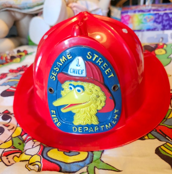 Vintage Big Bird Fireman Hat from Sesame Street - image 1