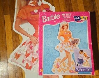 Mattel Barbie My Size Floor Puzzle 3 Feet Tall Complete 46 Pieces 90s Kid
