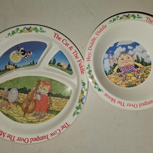 Selandia Plastic Nursery Rhyme Bowl & Divided Section Plate