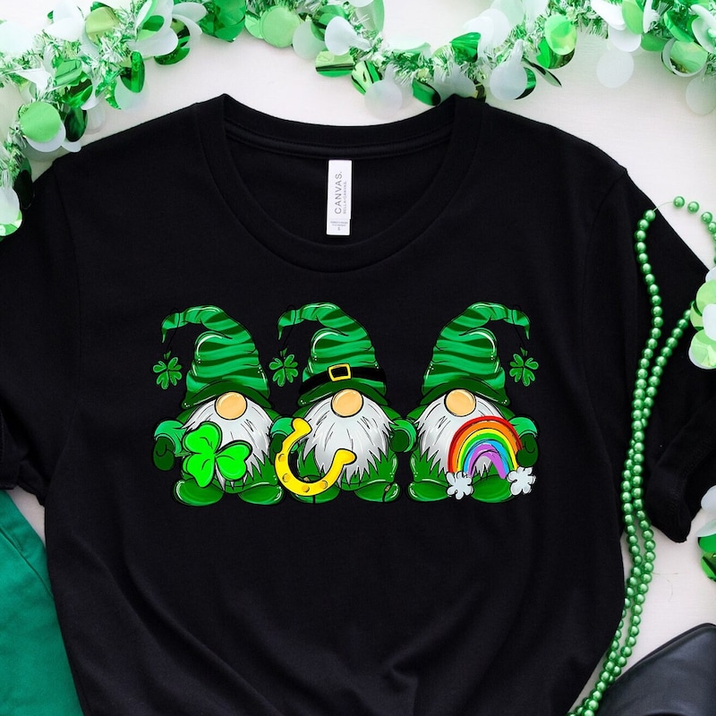 St Patrick&#39;s Day Gnomes Shirt, Gnomes Shirt, Happy St Patrick&#39;s Day Shirt, Clover Shirt, St Patrick&#39;s Day Shirt, Irish Shirt