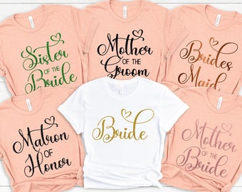 Bridal Family Shirt, Bride - Groom Family Squad Shirt, Bride Shirt, Groom Gift, Bridal Gift, Wedding Gift, Bridal Party T-shirts, Groom