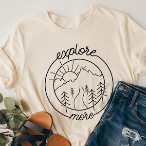 Camicia avventura, Camicia Esplora, Esplora più camicia, Regalo avventuriero, Camicia da campeggio, Camicia camper, Camicia da trekking, Camicia da esterno, Viaggi, Vacay