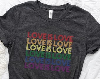 Love is Love T-Shirt, Frauen Love is Love Shirt, Pride Shirt, Mens Love is Love Shirt, Freundlichkeit Shirt, LGBTQ Support T-Shirt, Gay Pride Shirt