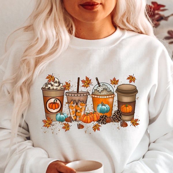 Fall Coffee Shirt, Cute Fall Sweatshirt, Thanksgiving Shirt, Halloween Shirt, Fall Sweatshirt, Coffee Lover Shirt, Pumpkin Spice Shirt