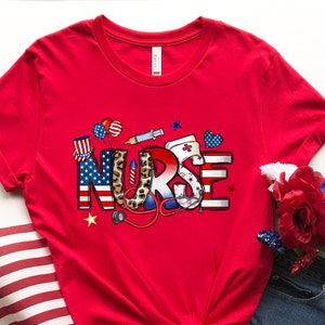 All American Nurse Shirt, 4th of July Nurse Shirt, Nurse Gift, Nursing School Tee, Registered Nurse Shirt, RN Shirt, Funny Nursing Shirt