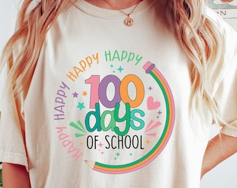 100 Tage der Schule Shirt, 100 Tage Shirt, 100. Tag der Schulfeier, Schüler Shirt, Schulanfang Shirt, Geschenk für Lehrer