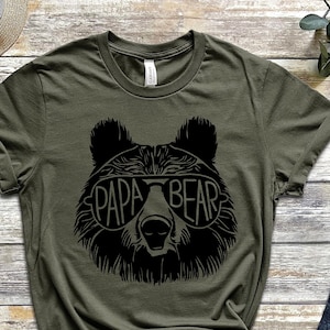 Papa Bear Sunglass, Papa Bear Shirt, Dad Shirt, Father's Day t-shirt, husband present, family shirt matching shirts, Father's Day Gift