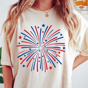 Fireworks Shirt, Patriotic Shirt, 4th of July Shirt, American Flag Shirt, Fourth of July, USA Flag Shirt, Family Shirt, Stars and Stripes