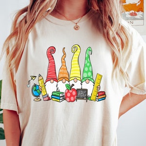 Gnome Teacher Shirt, Gnome Teacher Shirt, Back to school Shirts, Cute Teacher Shirt, Teacher Gift Ideas, Gnomes back to school shirt