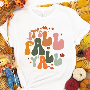 Love Fall Y&#39;All Shirt, Leopard Print Fall Shirt, Thanksgiving,Hello Pumpkin, Fall Vibes, Peace Love Thanksgiving, Family Thanksgiving Shirt