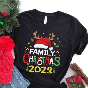 Chemise de famille Noël 2023, chemise de Noël, chemises de Noël assorties, cadeau de Noël, chemise de fête de Noël, chemise de famille de Noël