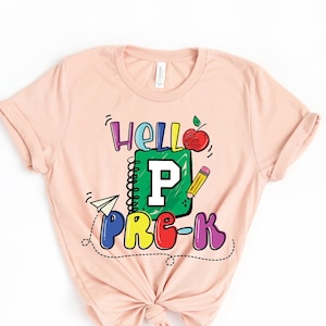 Hello Preschool, Preschool Shirt, First Day Preschool Shirts, Preschool Teacher, Preschool Tee, Pre-K Tshirt, Hello Pre K