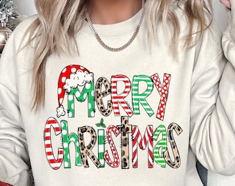 Bluza świąteczna, Bluza Wesołych Świąt, Koszula świąteczna dla kobiet, Bluza z okrągłym dekoltem, Sweter świąteczny, Prezent świąteczny
