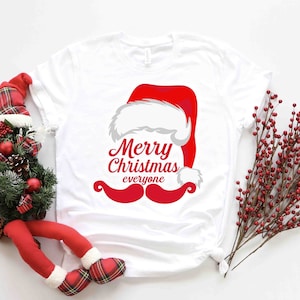 Frohe Weihnachten Weihnachtsmann Shirt, Joyful Believe Mistelzweig Segen Freunde Schnee Noel Shirt, Schneeflocke Shirt, Weihnachten Winter Shirt, Weihnachtsshirt