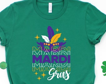 Mardi Gras Party Shirt,fleur de lis Shirt, Fat Tuesday Shirt,Flower de luce Shirt,Louisiana Shirt,New Orleans Shirt,Womens Mardi Gras Shirt