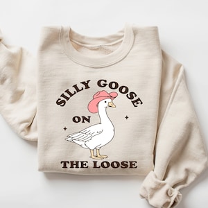 Silly Goose shirt, Silly Goose on the Loose, Funny cowgirl shirt, Western tee, Funny graphics tee, 90s Aesthetic shirt.