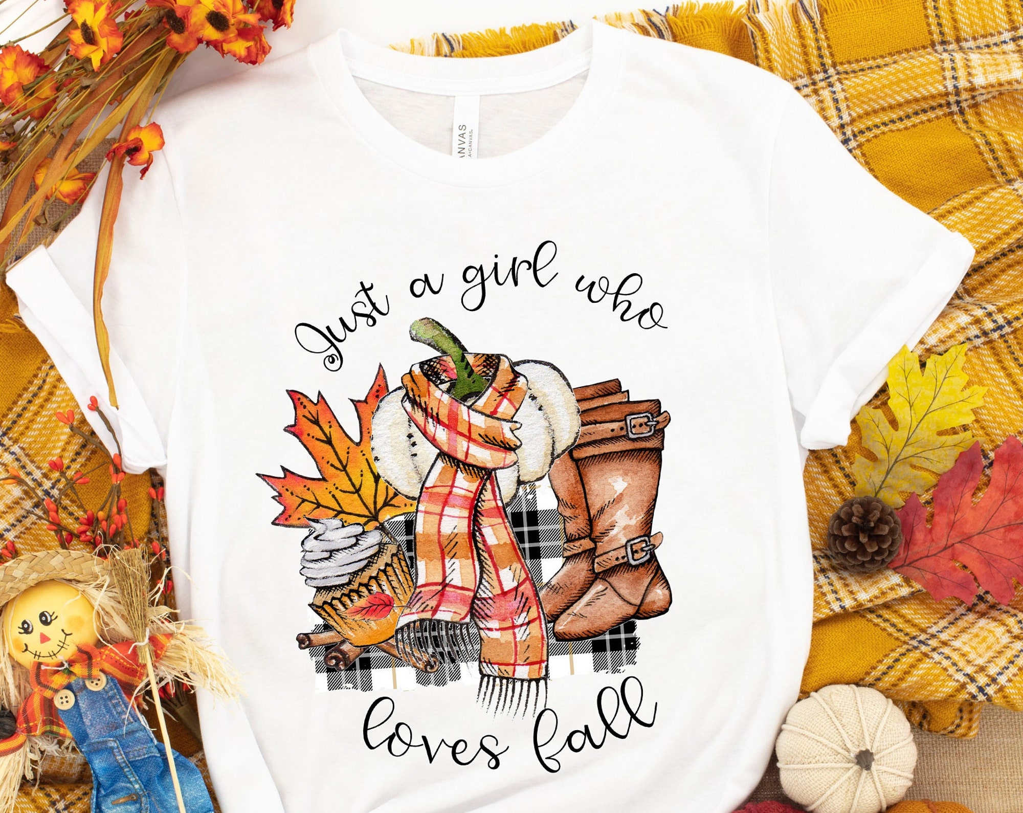 Discover Just a Girl Who Loves Herbst T-Shirt