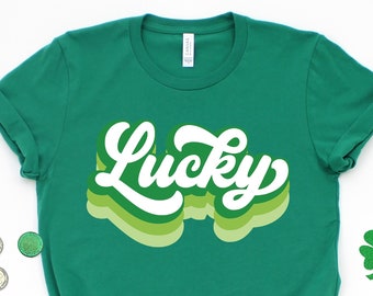 Retro Lucky Shirt, Retro St Patricks Day Shirt, Lucky Shirt, St Patricks Day Shirt, Cute St Pattys Shirt, St Patrick Tee, Patricks Lucky tee