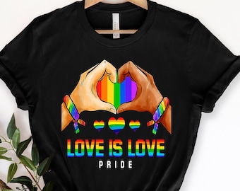 Love is Love Shirt, LGBQT Pride Shirt, Women Men Kids Toddler Baby Rainbow Shirt Retro, LGBT Shirts, Love Wins Graphic T-Shirt,Equality,Gift