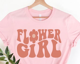 Flower Girl Shirt, Cute Flower Girl Idea, Wedding Shirt, Matching Bridesmaid Shirt, Custom Bridal Shirt, Flower Girl Wedding Party Shirt