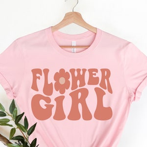 Flower Girl Shirt, Cute Flower Girl Idea, Wedding Shirt, Matching Bridesmaid Shirt, Custom Bridal Shirt, Flower Girl Wedding Party Shirt