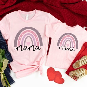 Rainbow Mama Shirt, Rainbow Mini Shirt, Blessed Mama, Blessing Mini, Thankful For My Mini, Thankful For My Mama, Mama Mini Matching Shirt
