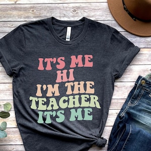 Chemises de professeur assorties, chemise de professeur Chemise de professeur de maternelle Cadeau de professeur C'est moi salut je suis le prof c'est moi image 1