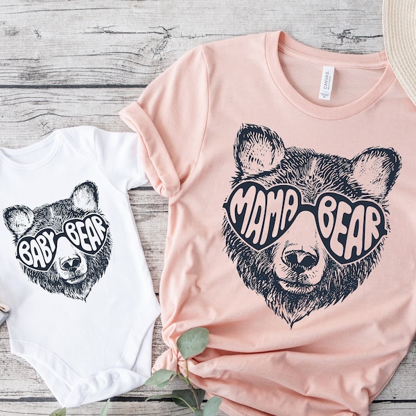 Mama Bear Shirt | Mama Bear Set, Mama Bear Baby Bear Shirt, Mothers Day Shirt, Bear Family Shirts, New Mom Gift, Baby Shower Gift, Mom Shirt